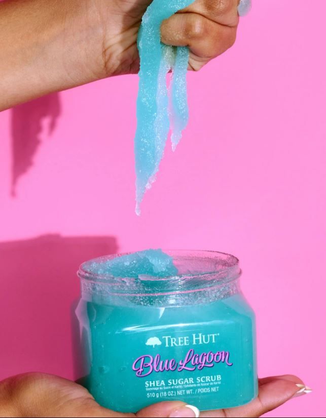 Piling za tijelo sa shea šećerom i Blue Lagoon pilingom Piling za tijelo
