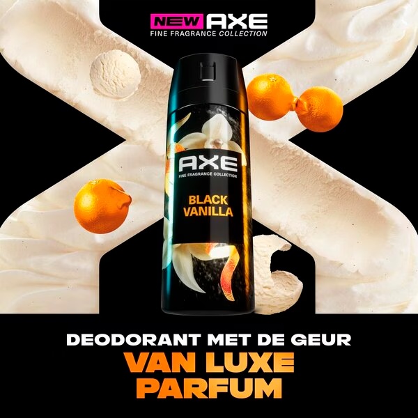„Axe Fine Fragrance“ juodosios vanilės dezodorantas kūnui, 150 ml