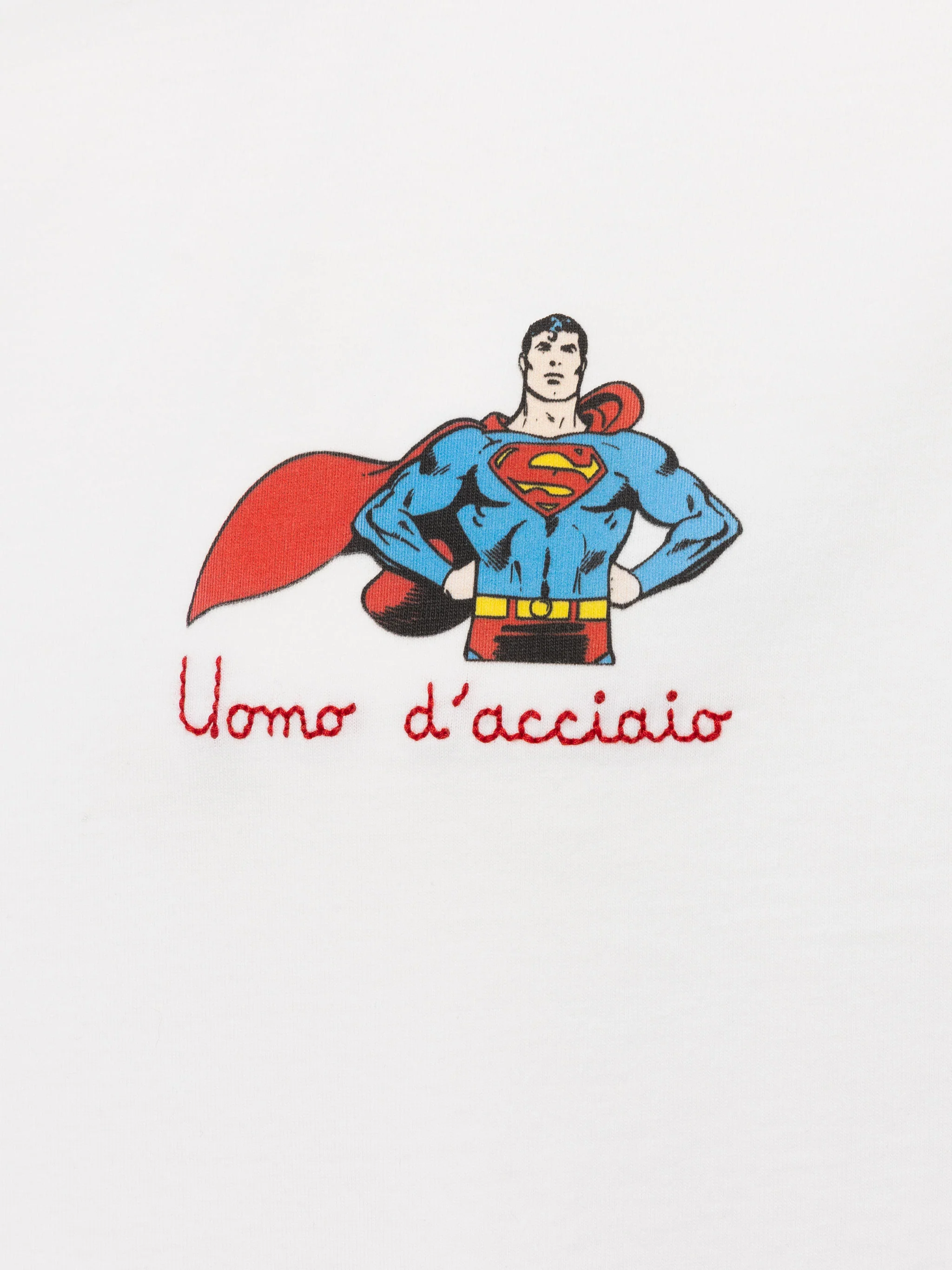 Heren katoenen T-shirt met Iron Man-borduurwerk | SUPERMAN SPECIALE EDITIE