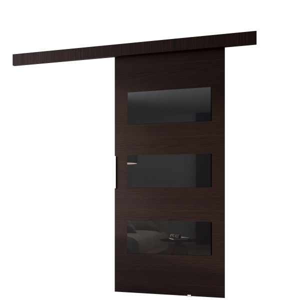 Drzwi przesuwne wewnętrzne CLEAN E 76 cm  w kolorze wenge.