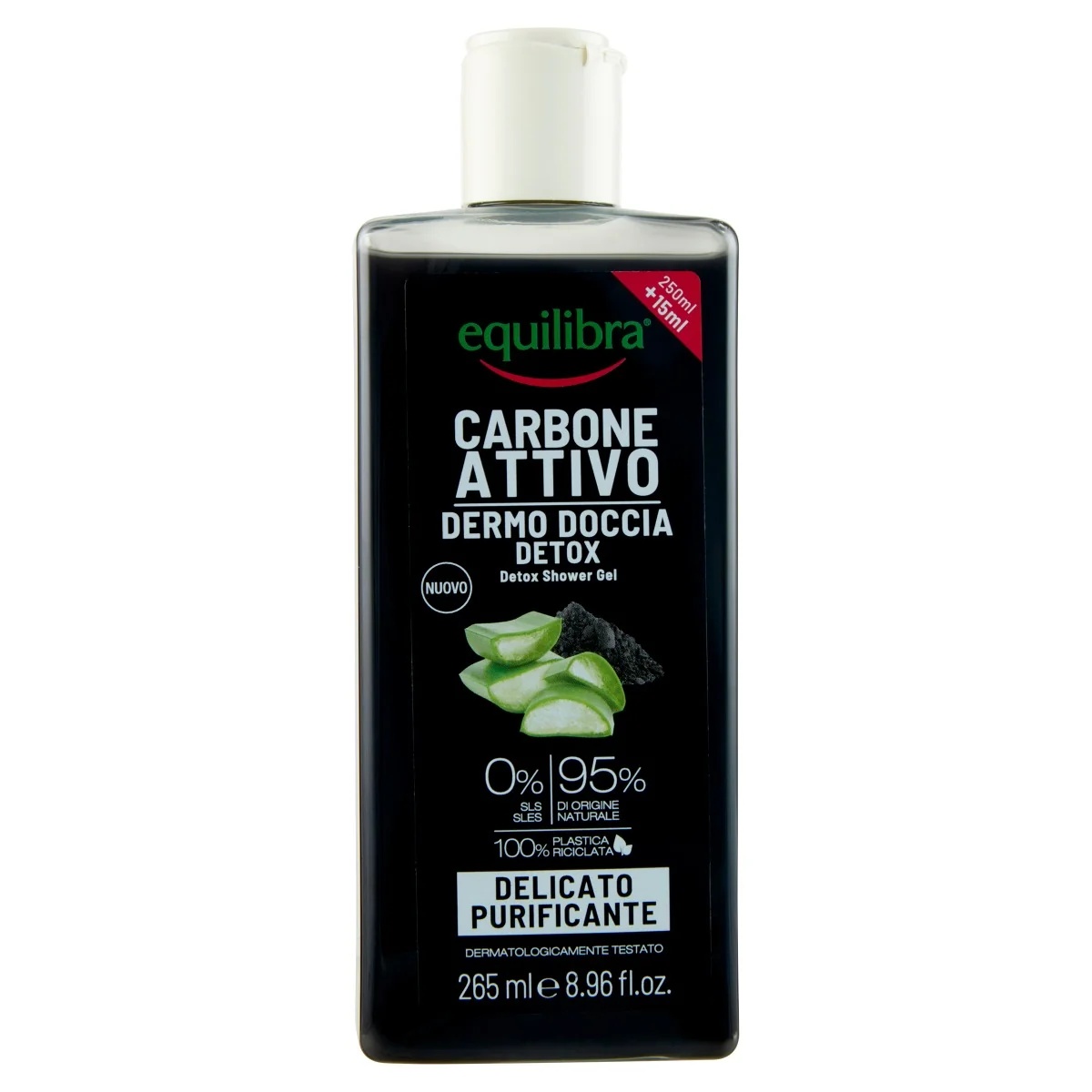 Equilibra Equilibra Carbon Doucheschuim 265 ml Hygiëne en huidreiniging