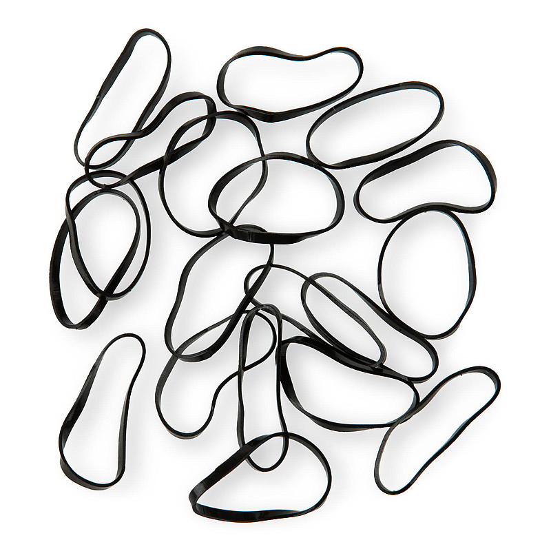 Elastici per capelli Essentii in silicone, 100 pezzi, neri