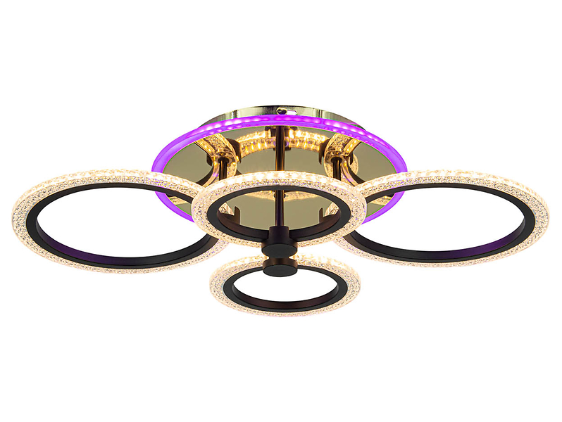 Lampa sufitowa Ring LED 5-punktowa złota