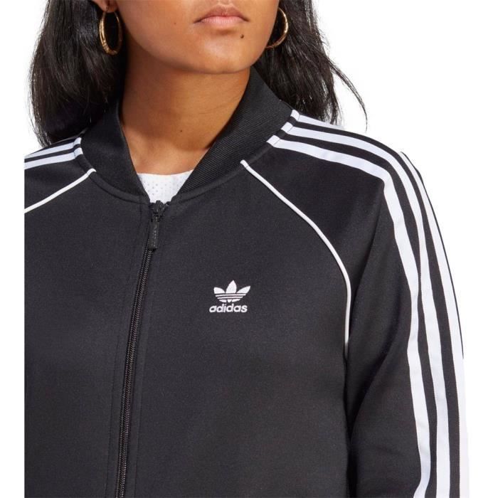 Felpa da donna Adidas IB5912 nera - Maniche lunghe - Cappuccio