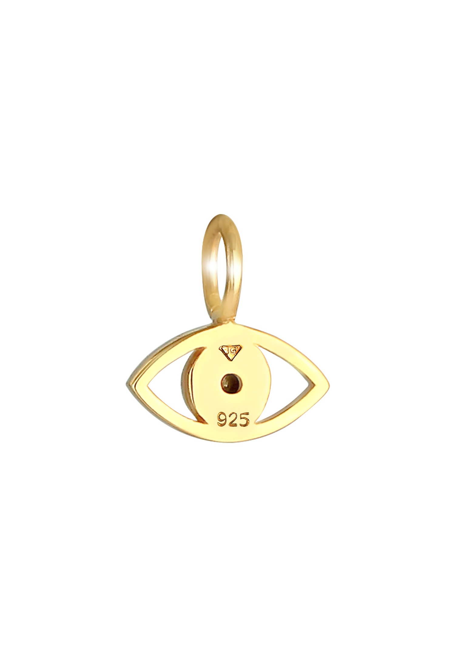 Elli Femmes Charm Evil Eye Symbol Tendance minimaliste avec cristaux en argent sterling 925