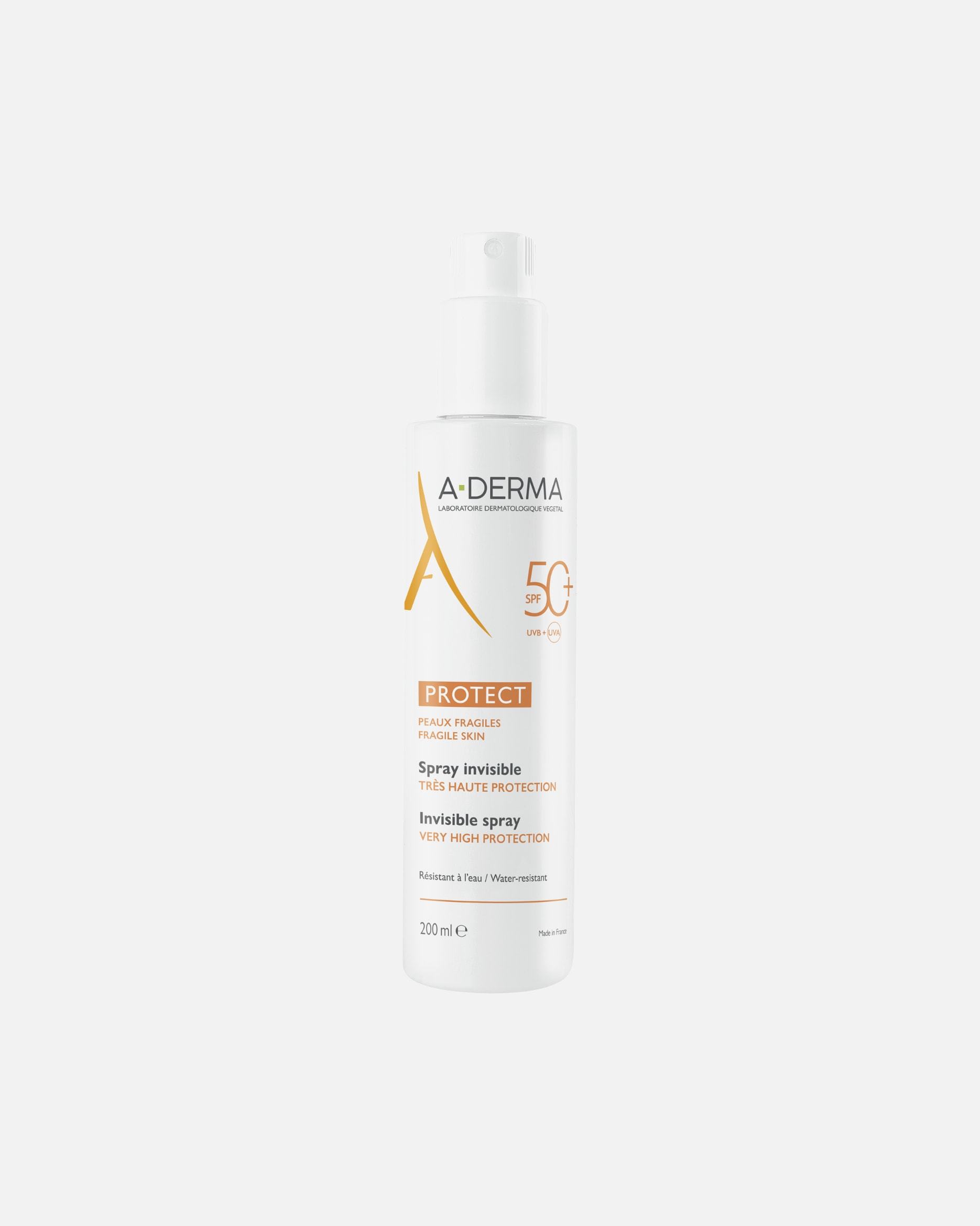 A-DERMA saules aizsargkrēms ar neredzamu SPF 50+ aizsardzību - 200 ml