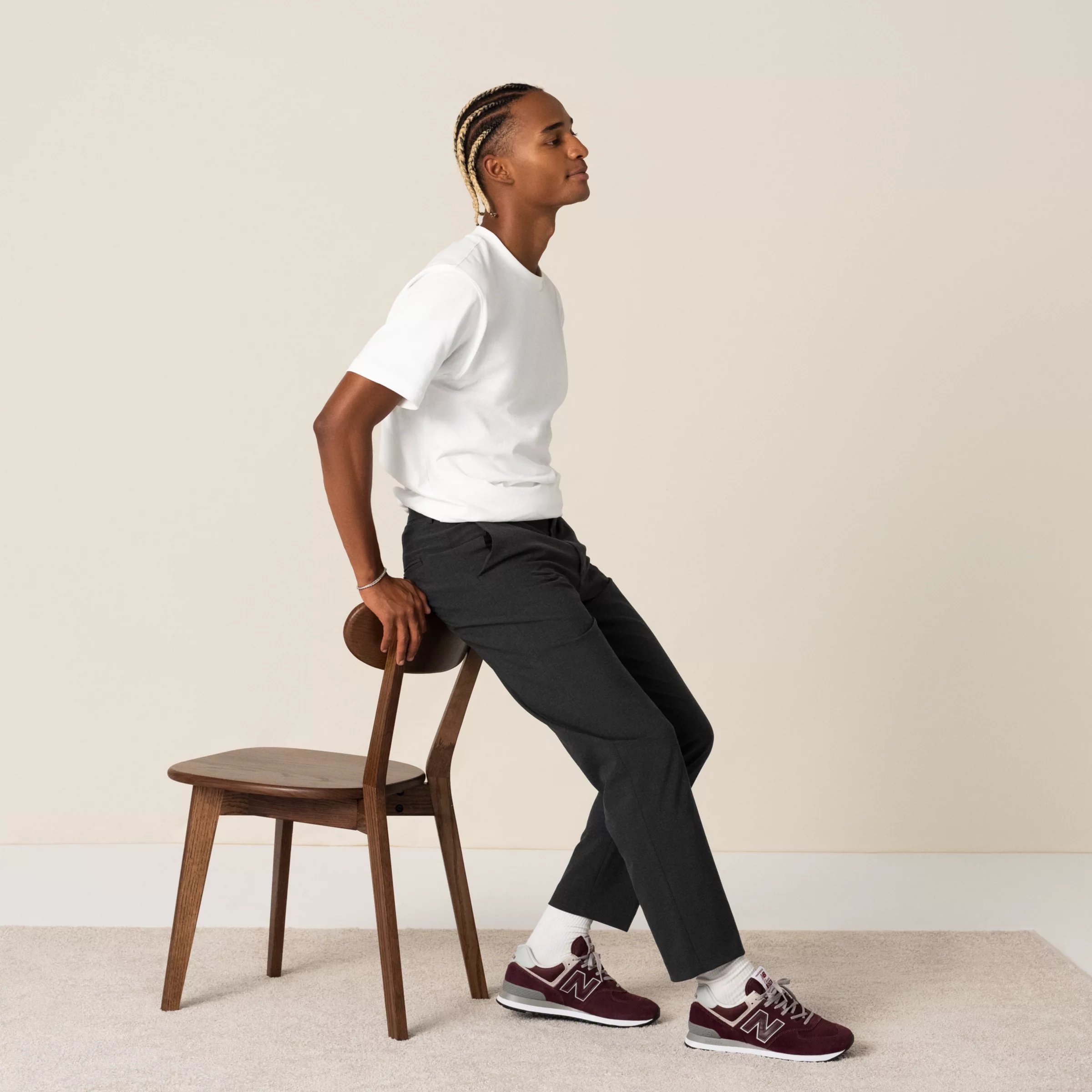574 Core Burgundy with White