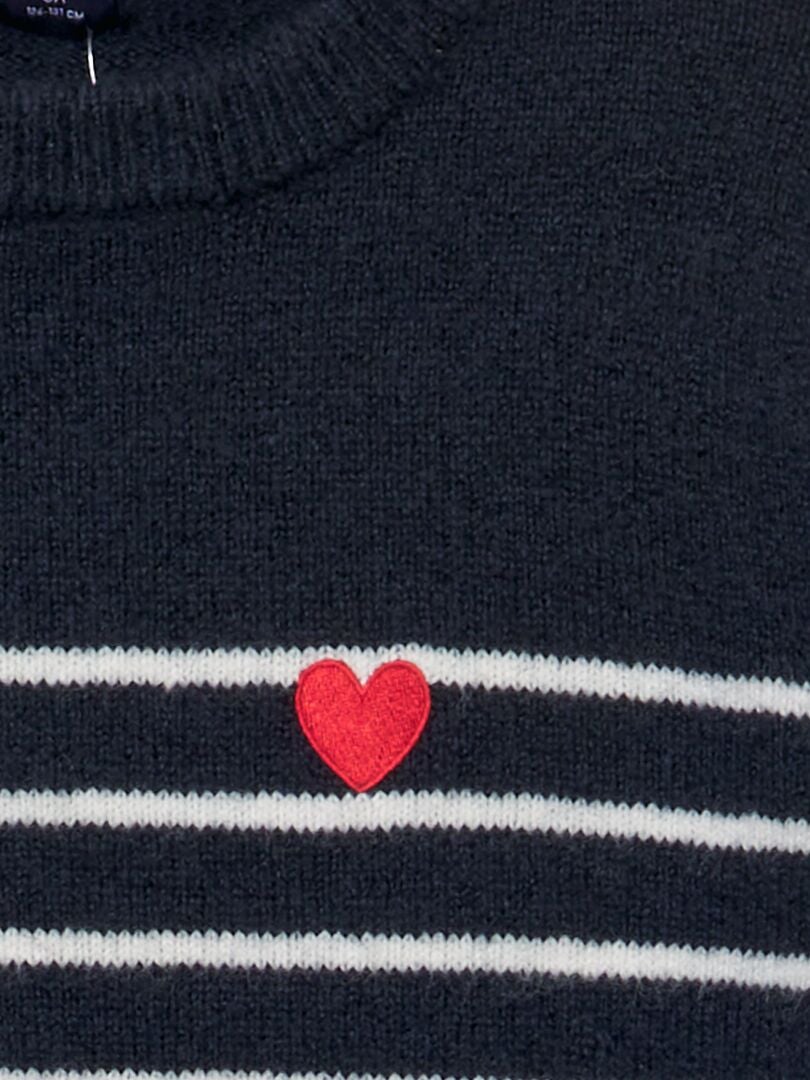 Sweter dzianinowy - NIEBIESKI