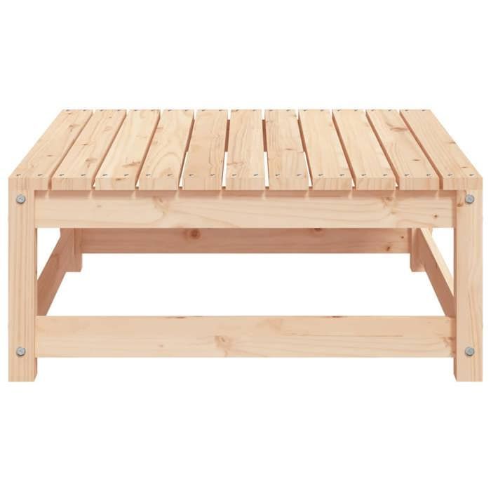 vidaXL Repose-pied de Jardin, Table Basse, Tabouret, Meuble de Terrasse Patio Arrière-cour Extérieur, 70x70x30 cm Bois de 837935