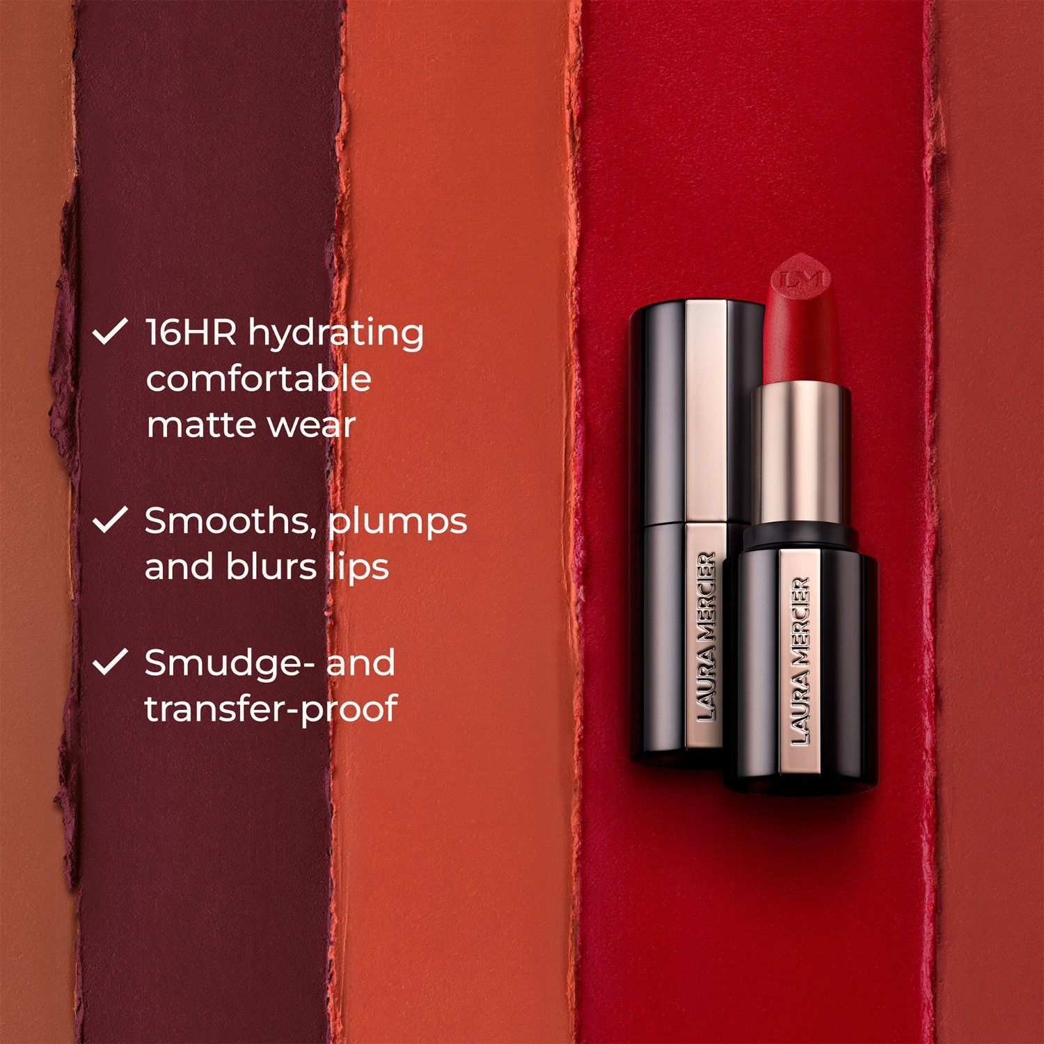 Laura Mercier Lippenstift Caviar, glättender, matter Lippenstift – 3,8 g