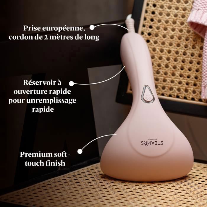 STEAMRS - Défroisseur vapeur de luxe puissant - Défroisseur à main - Rose
