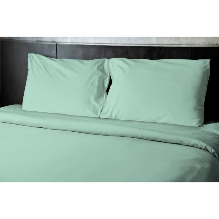 Sábana plana - HOME LINGE PASSION - HP72095 - Microfibra de 82 g - 240 x 300 cm - Verde claro