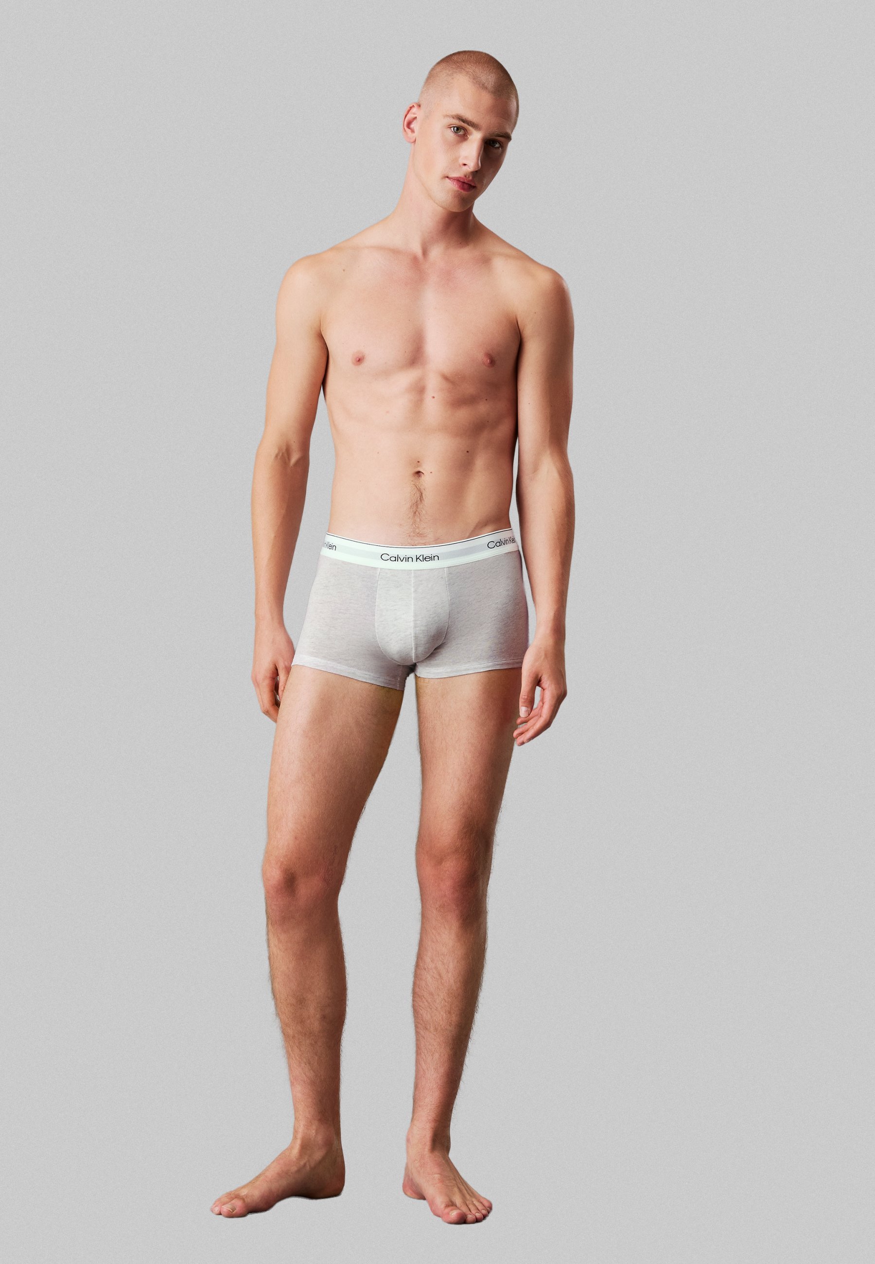 Calvin Klein Underwear LOW RISE TRUNK PACK 3 ICON COTTON STRETCH - Slip - nero/grigio neve/rosa beige