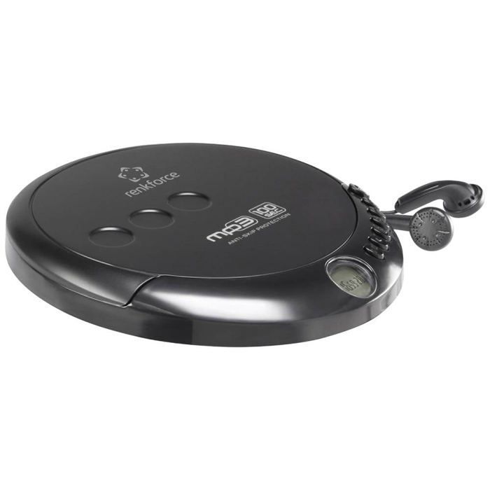 Renkforce RF-CDP-200 draagbare cd/mp3-speler, zwart