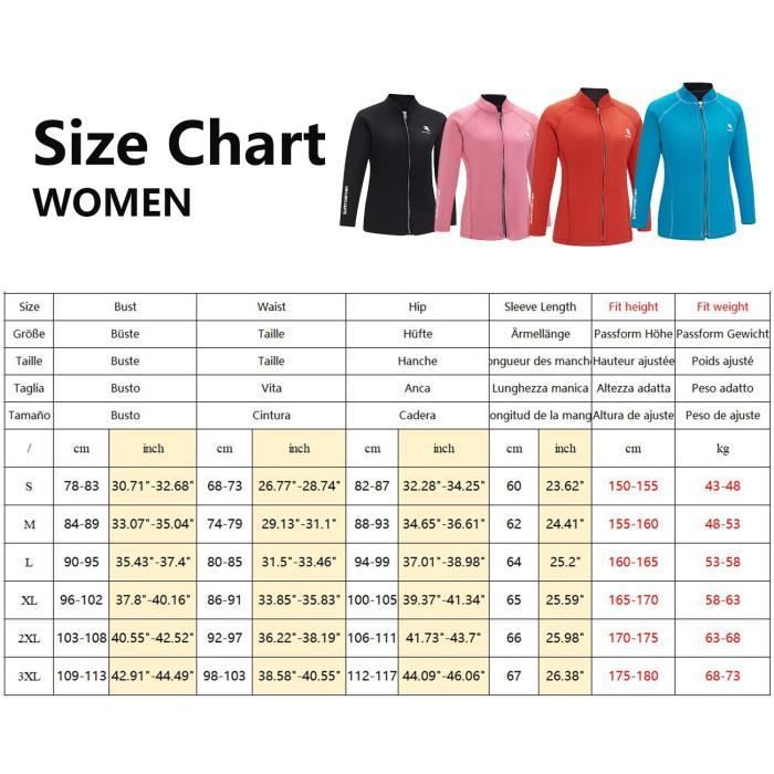 Women's 2mm Neoprene Wetsuit - Water Sports, Diving, Swimming, Surfing - Black