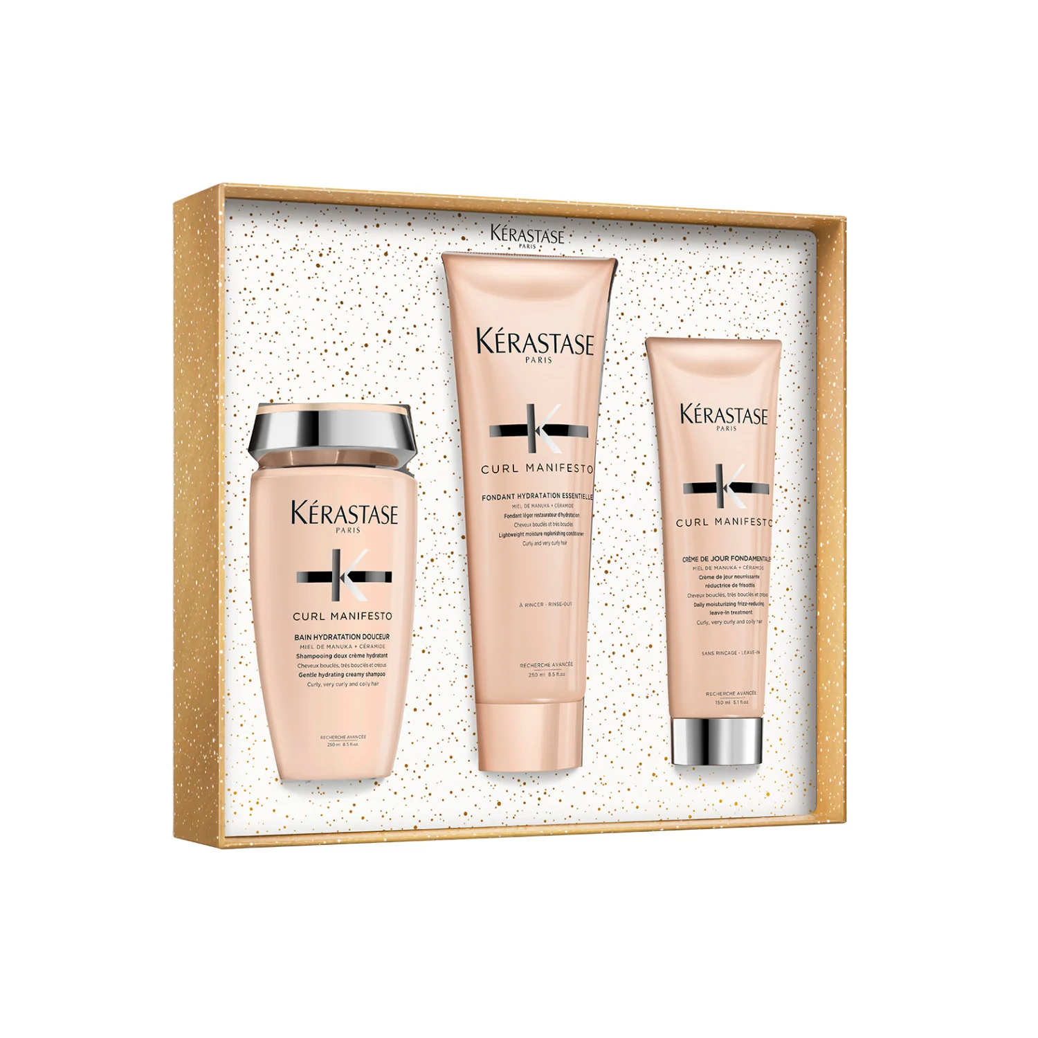 Curl Manifesto Cofanetto  Curl Manifesto Holidays 2025 - Cofanetti per Capelli, Shampoo Nutriente, Balsamo Idratante Capelli, Crema Capelli Styling & Finish