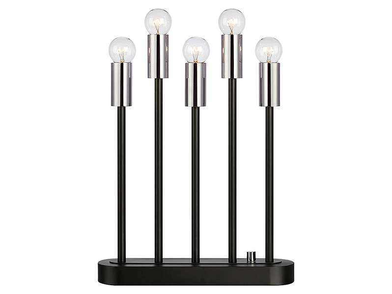 Lampa stołowa Buste 5-punktowa metalowa czarna