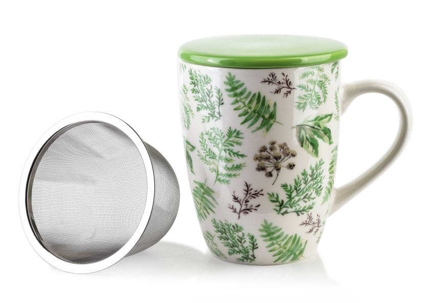 Porcelanowy Kubek z zaparzaczem i pokrywką EDDY