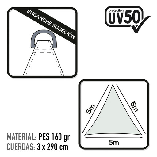 Toldo Sombreo Triangular Aktive Garden