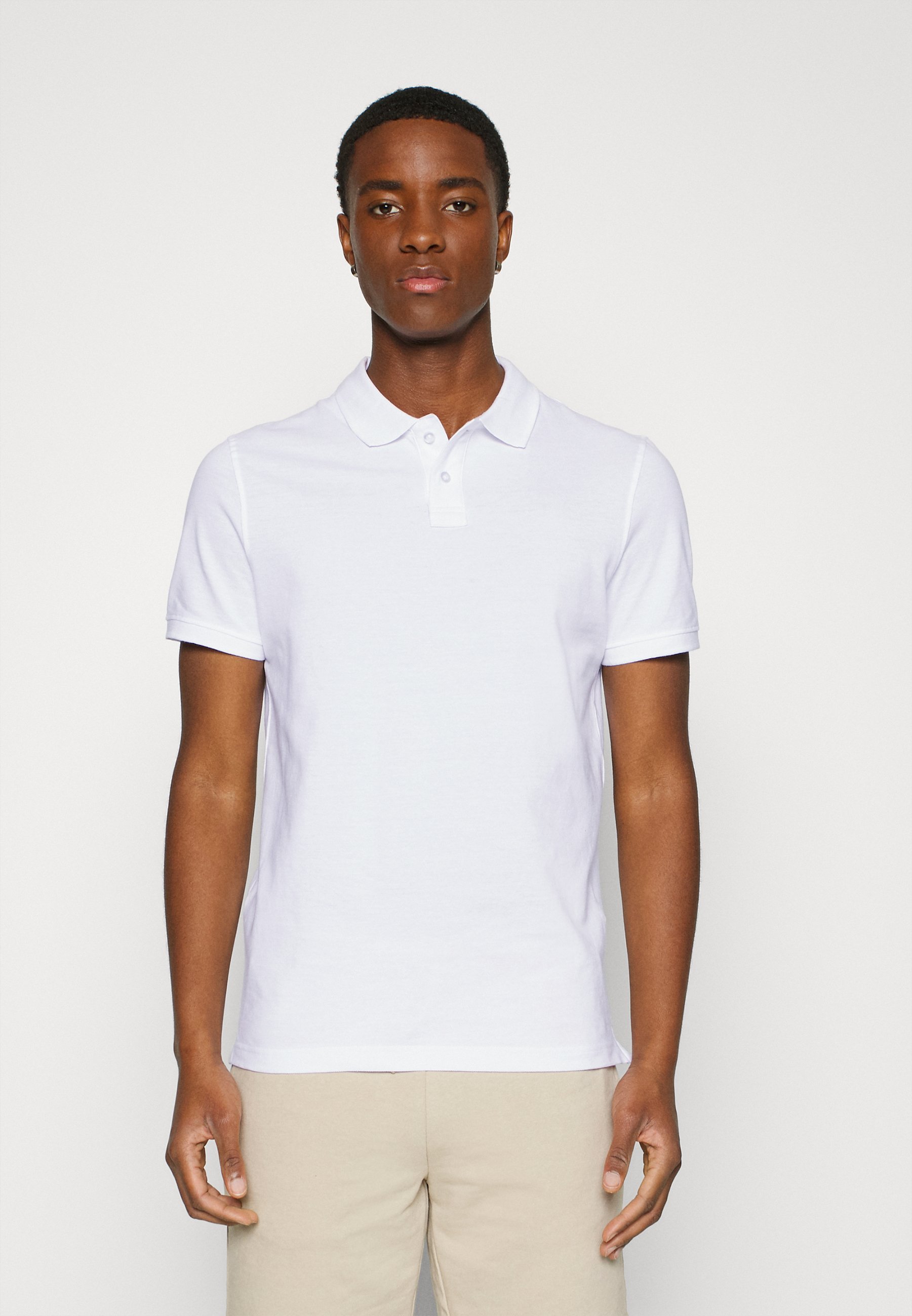Confezione da 3 polo slim di Pier One - bordeaux/bianco/blu scuro