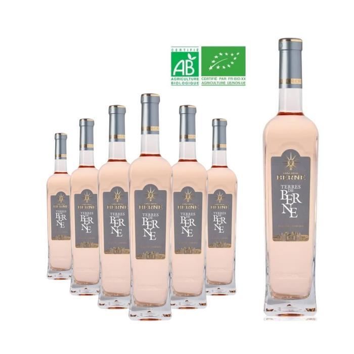 6 bouteilles + 1 magnum - Château de Berne 2024 Côtes de Provence - Vin rosé de Provence Bio - 6x75cl + 1x150cl