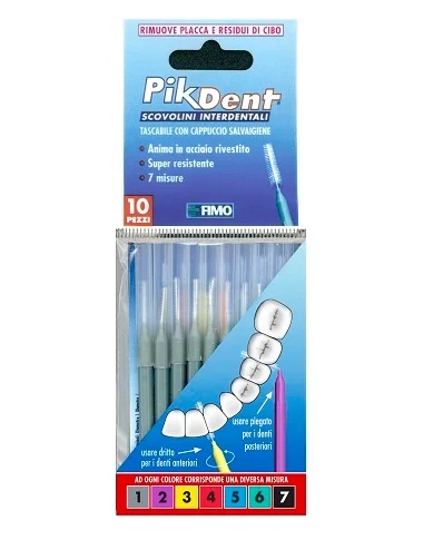 Escova interdental Pikdent 1 cinza 0,4 mm 10 unidades
