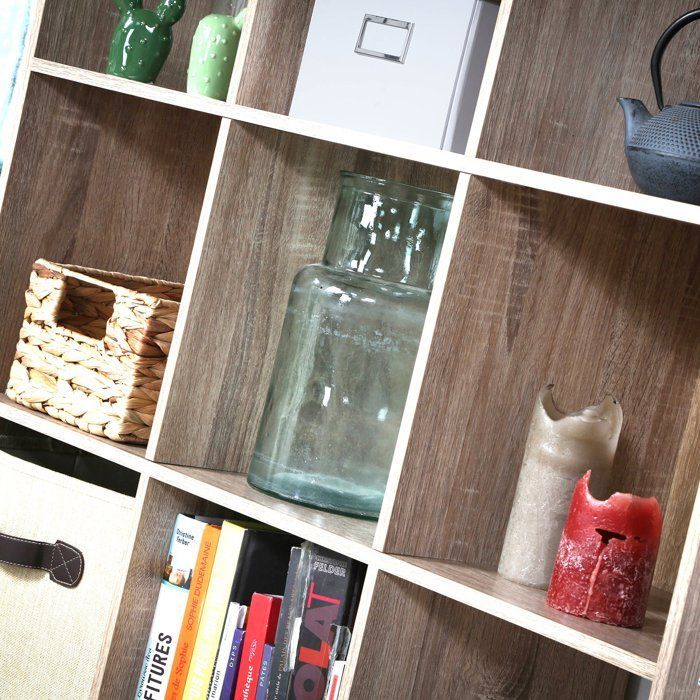 COMPO Meuble de rangement 12 cases - Bois clair - Contemporain - L92 cm