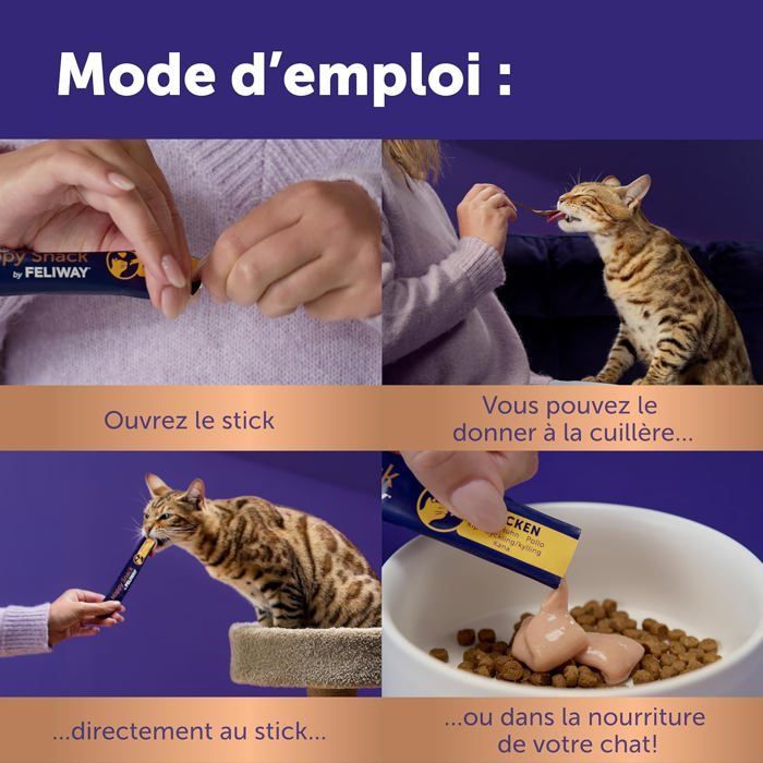 Kattensnoepjes - YUMI MAZAO - Happy Snack van FELIWAY - Kipsmaak - Verzachtend - 6 stuks