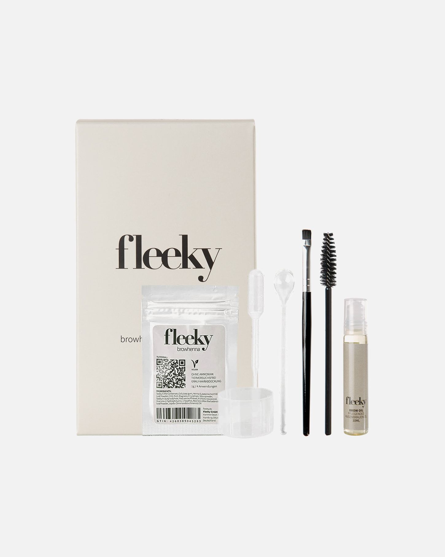 Sada Fleeky Eyebrow Henna – Kompletná sada na farbenie obočia, vlasov a pokožky – 1 kus