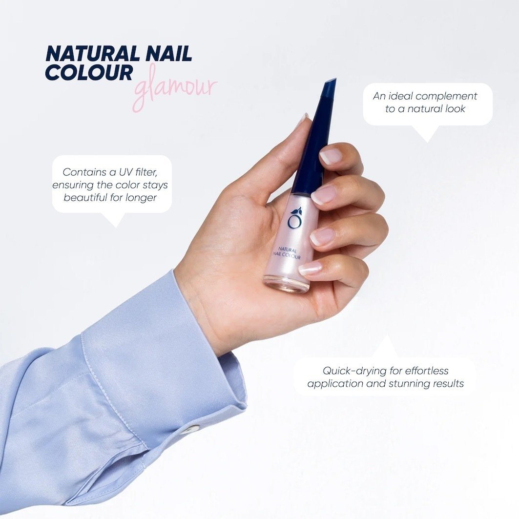 Herome Cosmetics lak za nokte za njegu ruku, prirodni lak za nokte Glamour - 8 ml