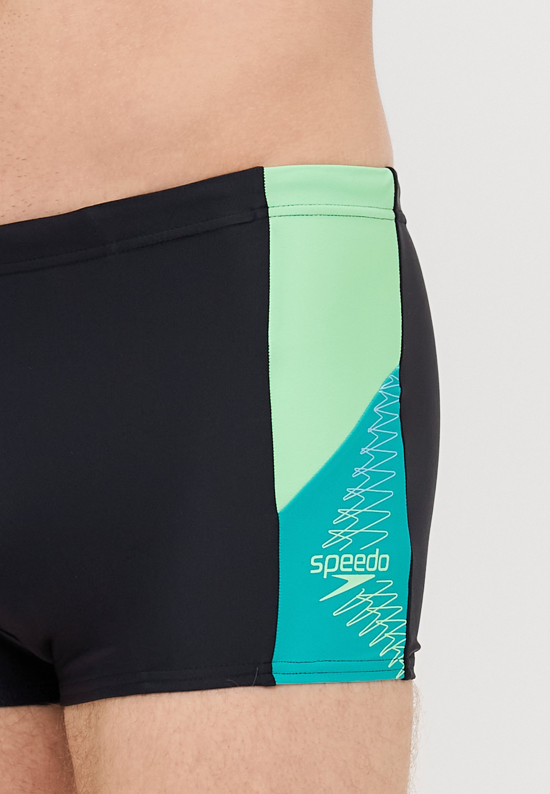 Speedo UOMO DIVE AQUASHORT - Costume da bagno - nero/turchese gemma