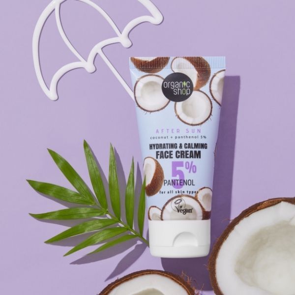 Cremă de față hidratantă și calmantă după soare Organic Shop 50ml
