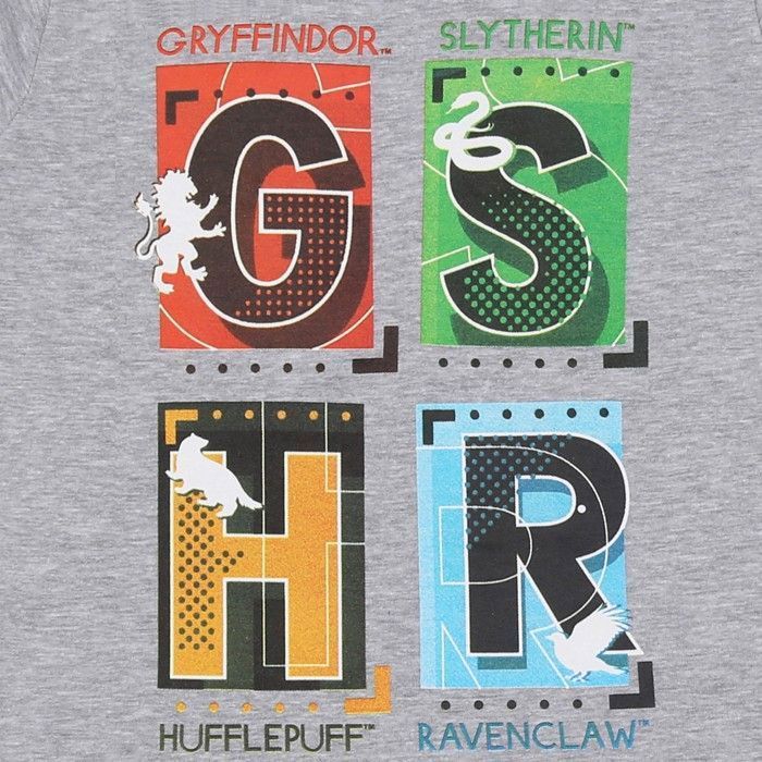 Pijama de verano de manga corta gris y rojo de Harry Potter para niños de 3 años.