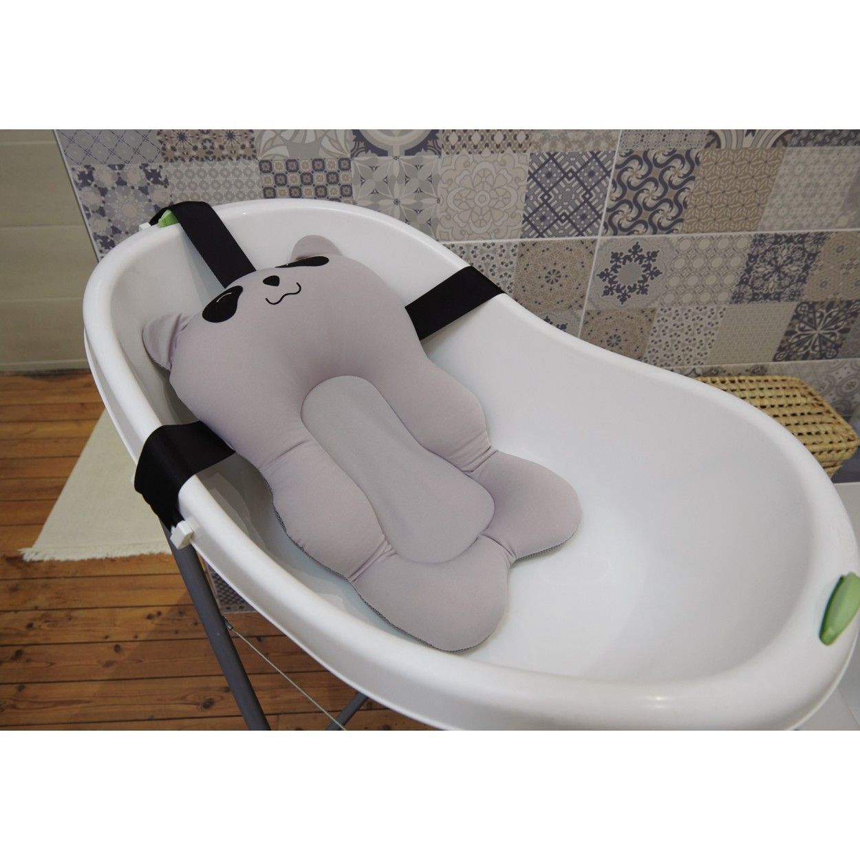 Baby Bath Cushion - Baby Bath Seat - Universal Attachment System - Quick-Drying Hook - 0-6 months