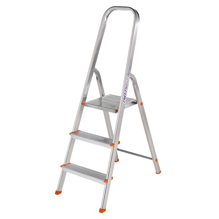 Escalera de tijera de aluminio de 3 peldaños