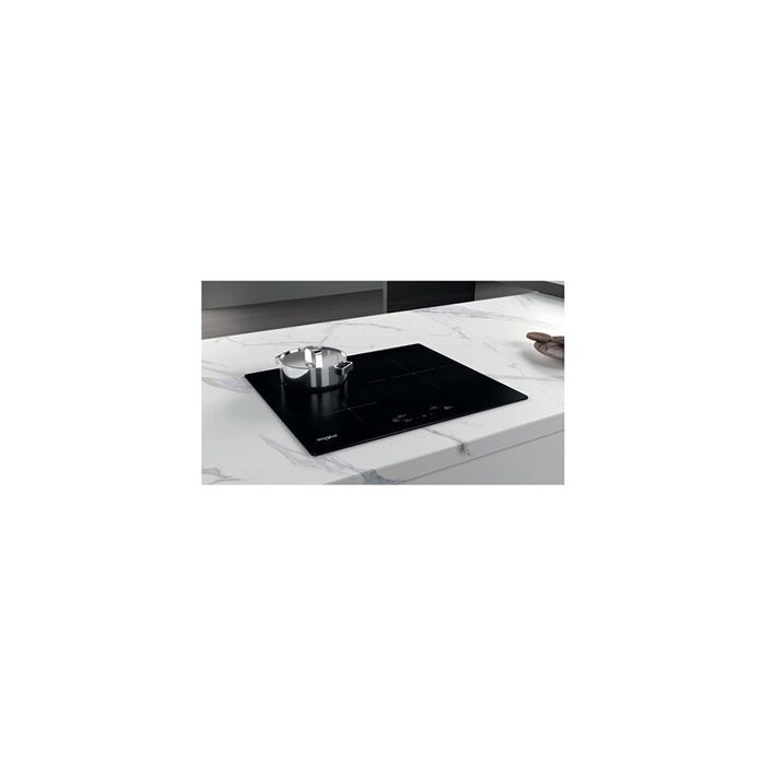 Whirlpool 60cm Induction Hob with 3 Burners, 7200W, Black - WSQ3860NE