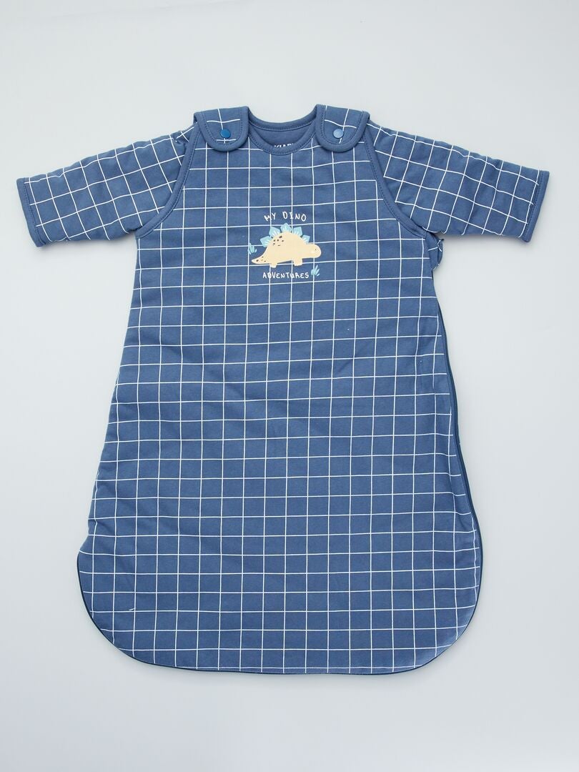 Jersey slaapzak met afneembare mouwen - Blauw