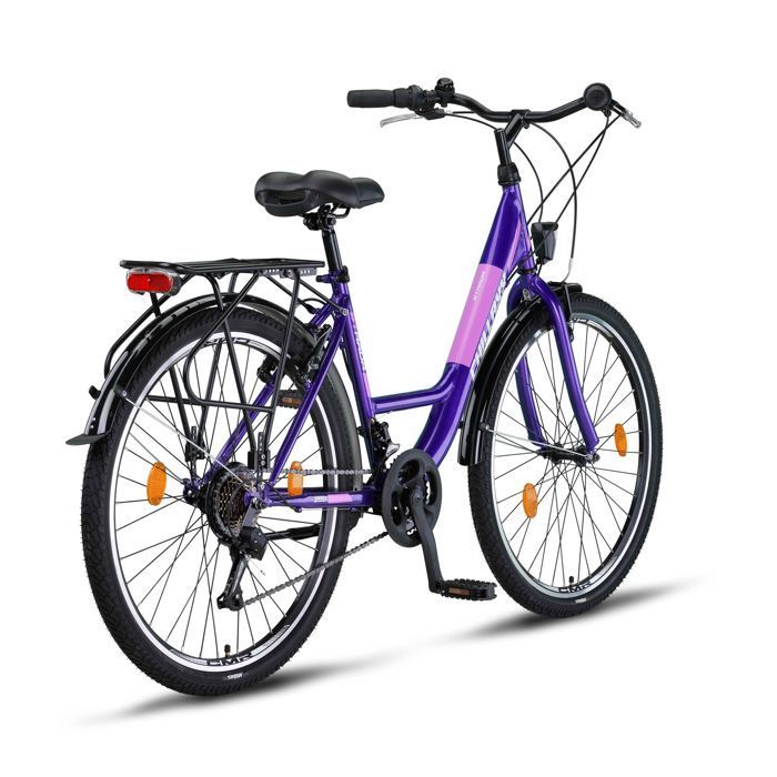 Chillaxx Strada Premium City Bike - 26 pouce, Violet frein en V