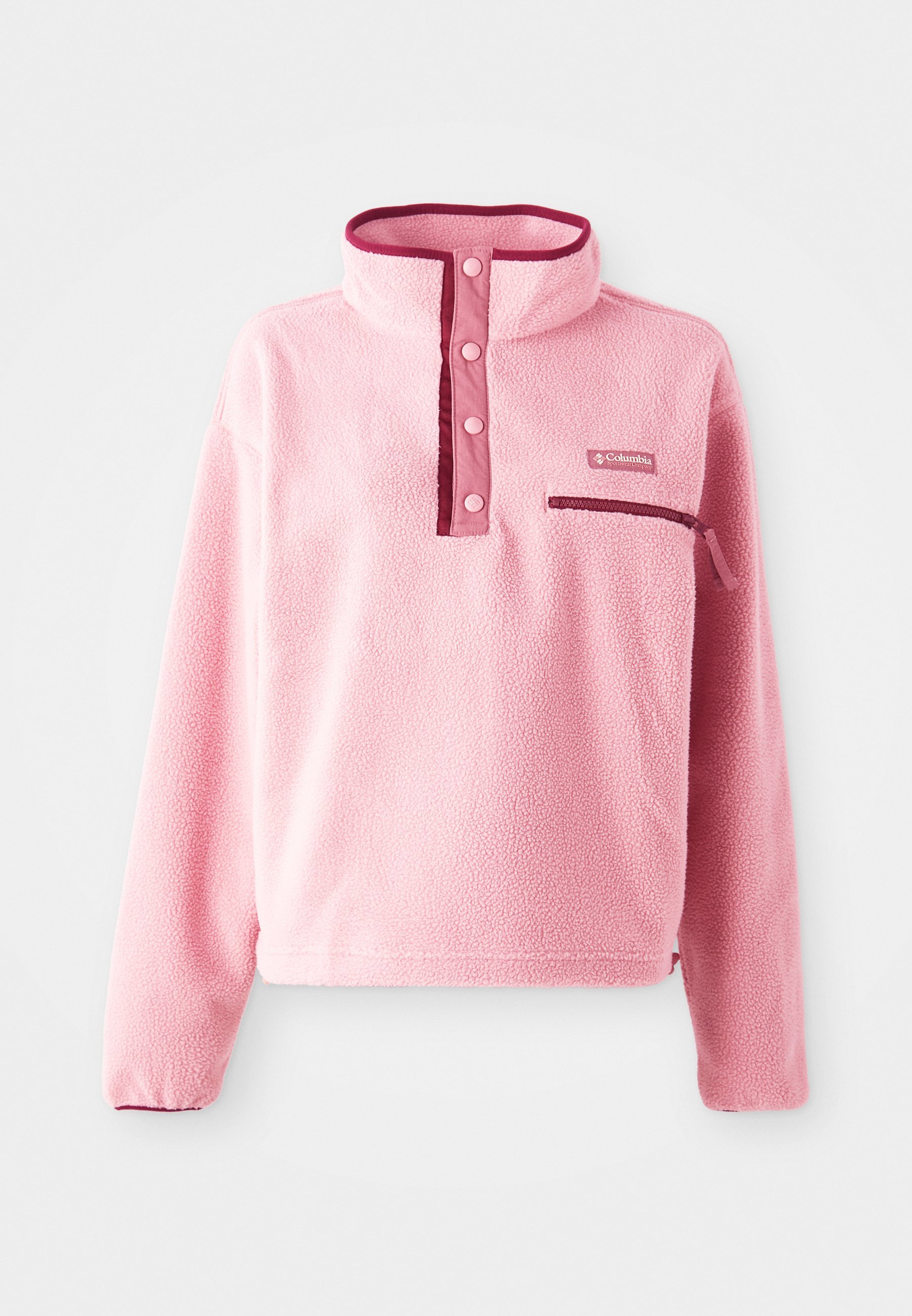 Pull polaire Columbia HELVETIA™ II CROPPED HALF SNAP - rose gomme/figue/bordeaux