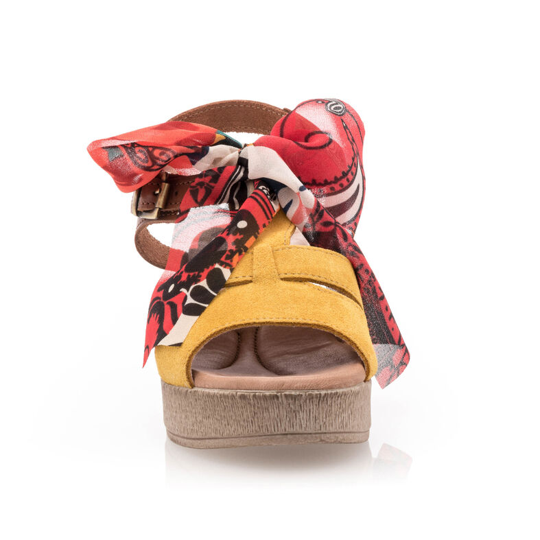 Sandalias amarillas para mujer / Zapatos de punta abierta