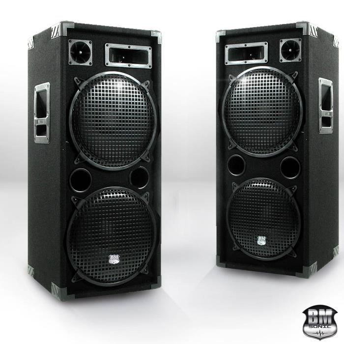 Kit audio completo BM SONIC BMX-18215 Subwoofer biamplificato da 3200 W + DJM250BT-MKII