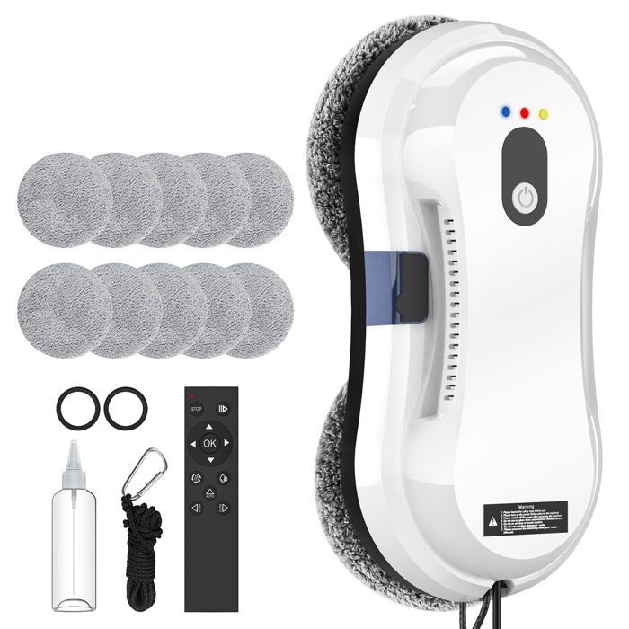 2800PA Raamreinigingsrobot - Elektrische sproeier, afstandsbediening - 35 ml - 4 m - Drie reinigingsstanden - 65 dB - Reinigingsrobot