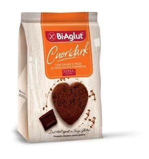 BIAGLUT Biaglut glutenvrije koekjes Dark Hearts 200g ideaal voor het ontbijt