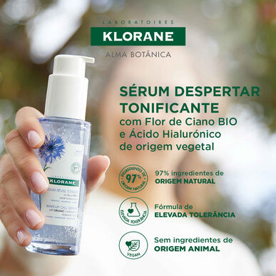 Klorane Kornblomst Vekkerklokke Serum, Økologisk Fuktighetsgivende Serum med Hyaluronsyre, 50 ml