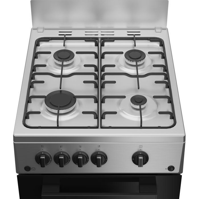 Gas cooker - INDESIT - I5G1KMS - 4 burners - 10.4 kWh - 50 cm wide - Silver