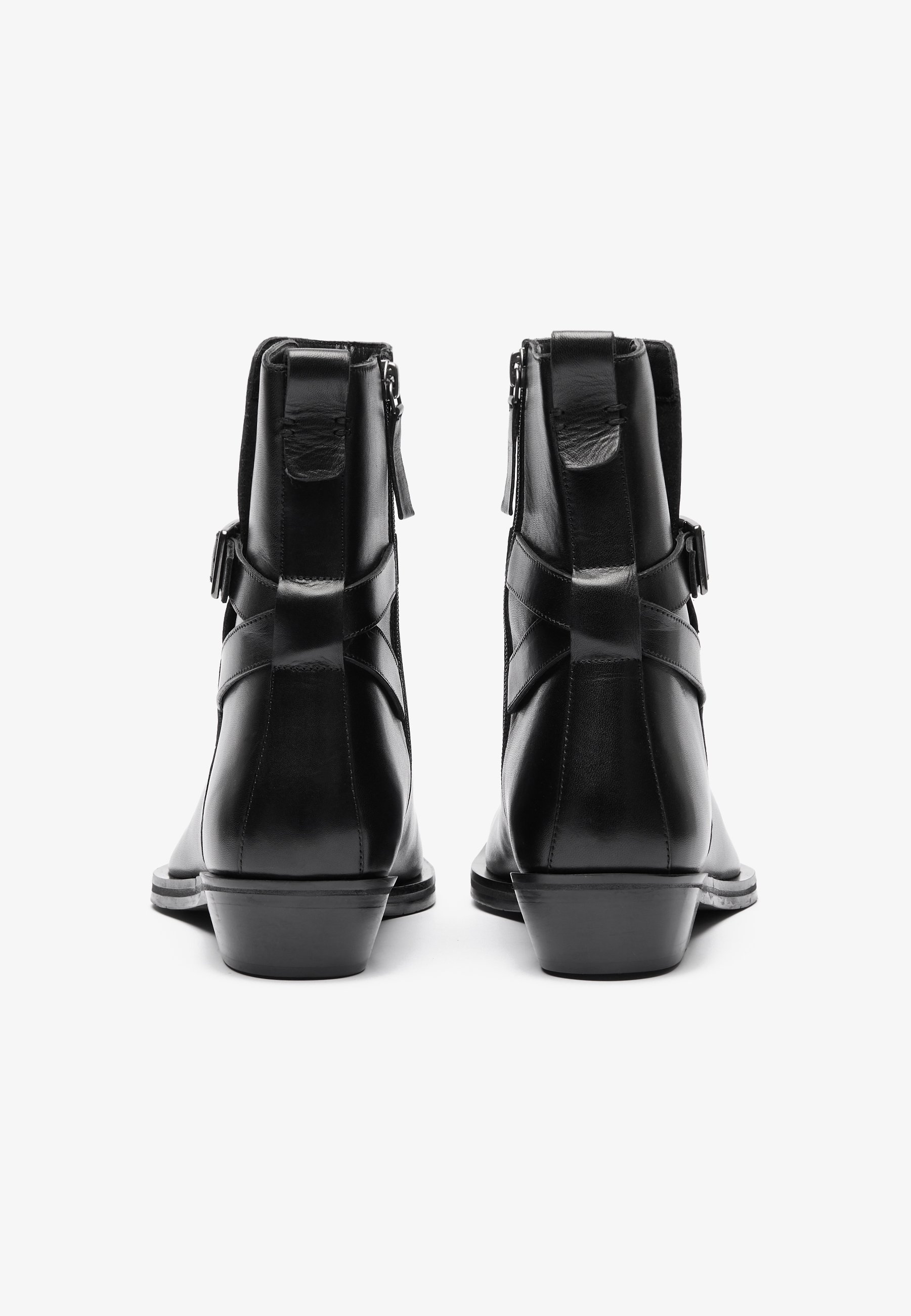 Zign Studio LEDER - Cowboy-/Biker-Stiefelette - schwarz