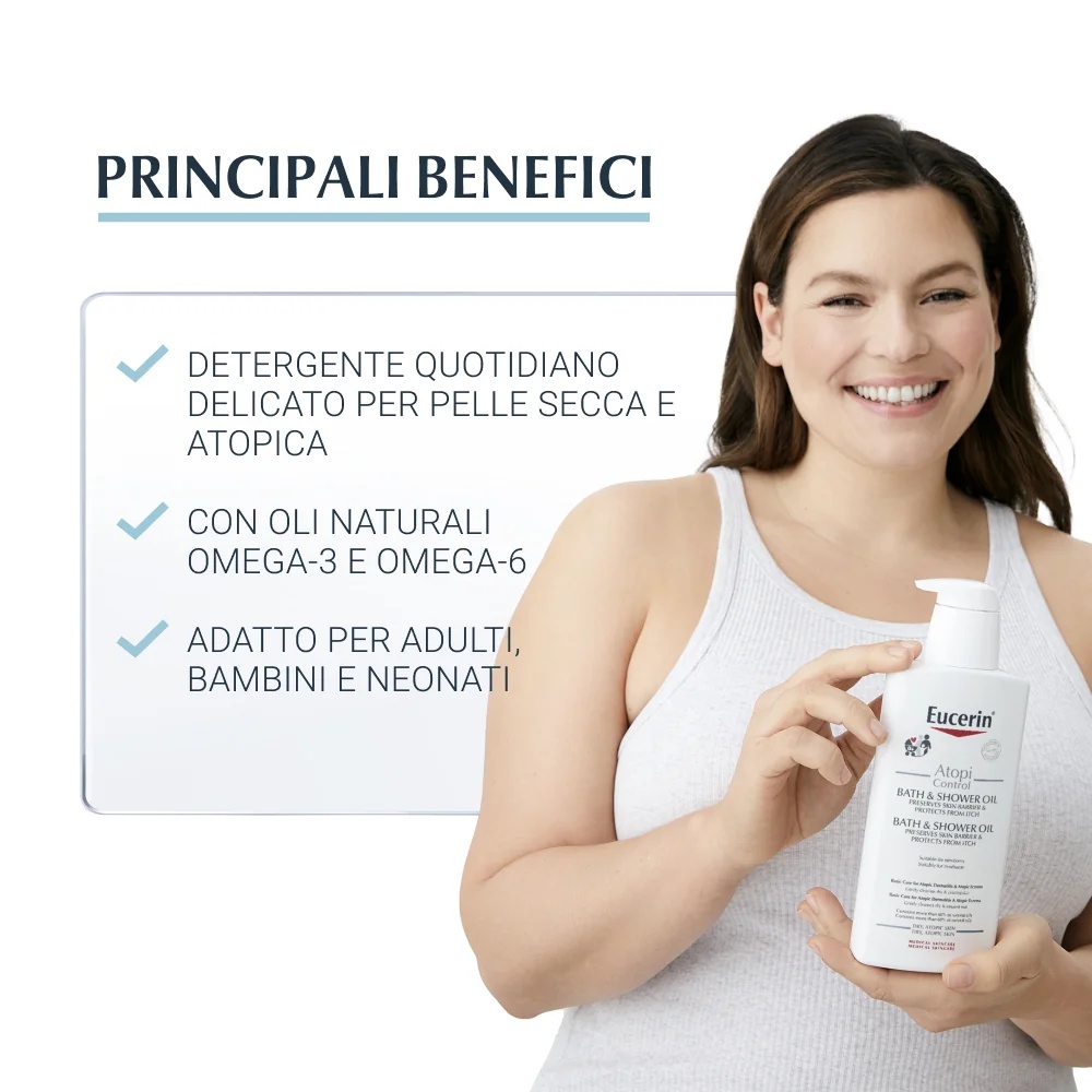EUCERIN Huile nettoyante Eucerin AtopiControl 400 ml Peau très sèche et atopique
