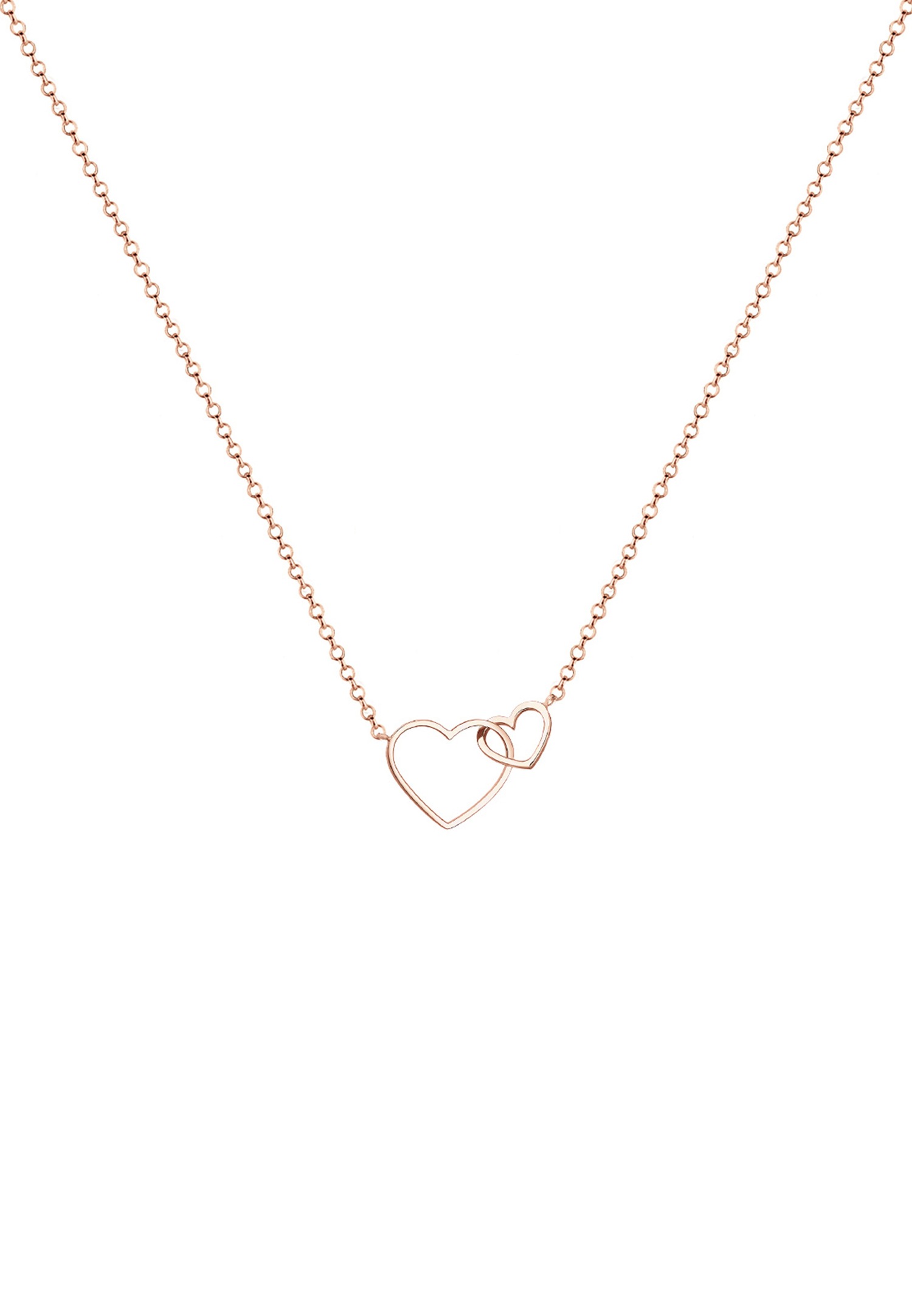 Elli Femmes Pendentif Coeur Entrelacé en Argent Sterling 925 Plaqué Or