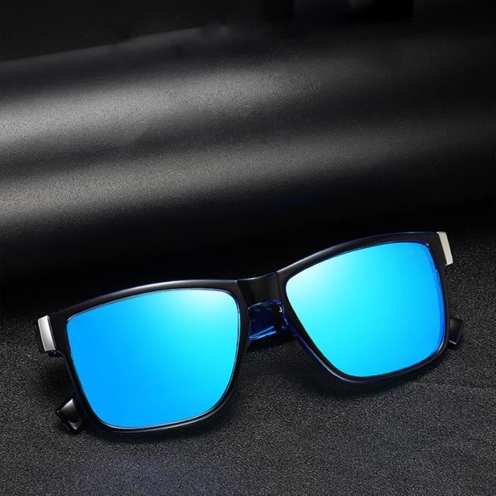 Gafas de sol polarizadas SHARPHY para hombre, ciclismo, montura a rayas, deportes, conducción, pesca, color azul, protección UV.