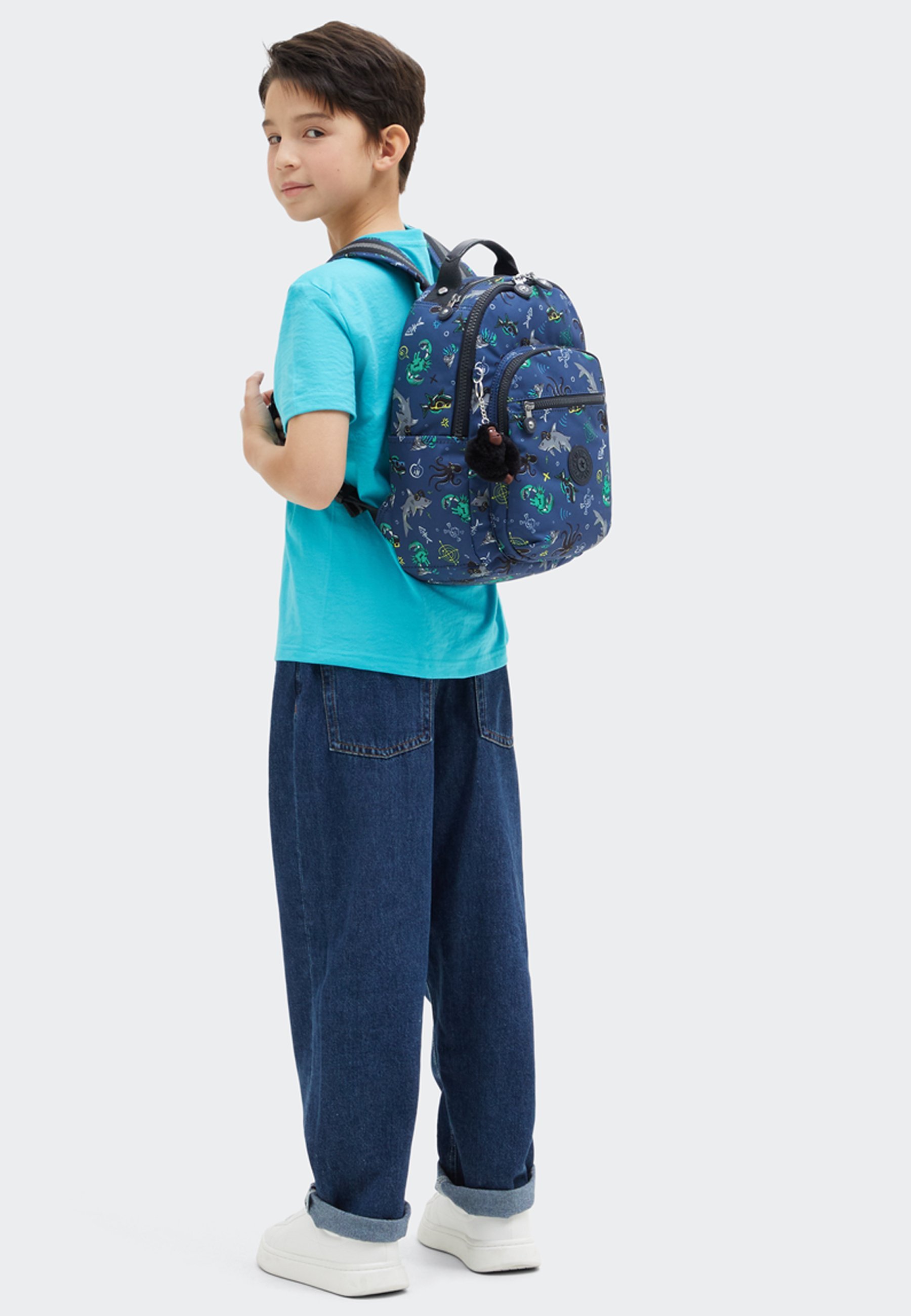 Kipling SEOUL S BTS PRT AC - Školská taška - podmorská párty